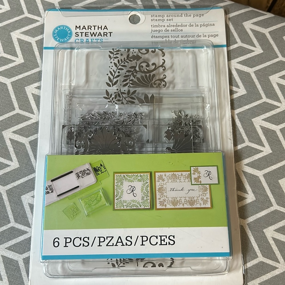 Martha Stewart stamp around the page stamp set